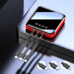 Power bank cargador portatil de 10000 mAh, incluye cables de carga
