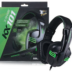 Audífonos gaming tipo headset con micrófono