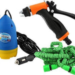 Bomba de agua portátil para vehículo sumergible con pistola de agua + manguera Especial de 10 m.