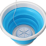 Mini lavadora portátil y plegable, capaz de esterilizar la ropa.