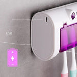 Porta cepillo con luz ultravioleta
