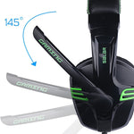Audífonos gaming tipo headset con micrófono