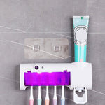 Porta cepillo con luz ultravioleta