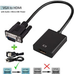 Adaptador de VGA a HDMI con audio