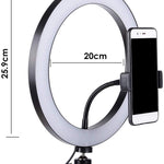 Aro de luz de 12 pulgadas mas tripode de 200 cms