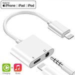 Adaptador de audio y carga para iphone 7, 7 plus, 8, 8 plus, X, XR, XS MAX
