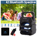 Bocina modelo 1303 con bluetooth, emisora, linea auxiliar, memoria USB y micro SD