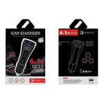 Cargador carga rapida para vehiculos, 3 puertos de carga USB