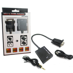 Adaptador de VGA a HDMI con audio