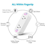 Enchufe inteligente, conector plug wifi 2 en 1 para Alexa y Google Home