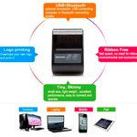 Mini impresora de recibos térmicos con bluetooth