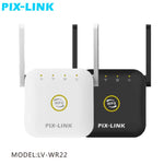 Repetidor PIX LINK de 2 antenas para mejor alcance LV-WR22, expande la señal wifi