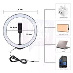 Aro de luz de 10 pulgadas mas tripode de 200 cms
