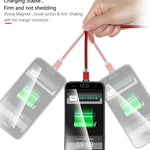 Cable magnetico USB 3 en 1 (Micro USB, Tipo C y Lightning)