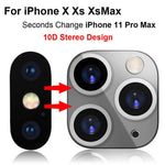 Sticker Fake camara para iphone X/XS/XS MAX Convierte tu iPhone en 11