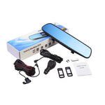 Espejo retrovisor universal con 2 camaras trasera y delantera 1080