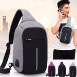 Mini mochila antirrobo impermeable con puerto de carga USB