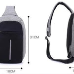 Mini mochila antirrobo impermeable con puerto de carga USB