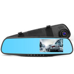 Espejo retrovisor universal con 2 cámaras trasera y delantera 1080